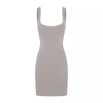 Мини-платье-майка SKIMS Seamless Modal, цвет Smoke