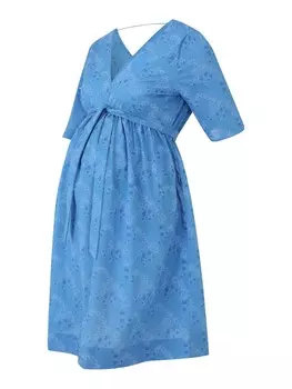 Мини платье MAMALICIOUS Dress LANDIE, цвет blue/sky blue/light blue