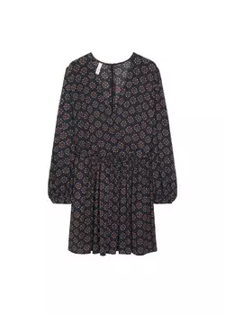 Мини платье MANGO Dress Africa, черный