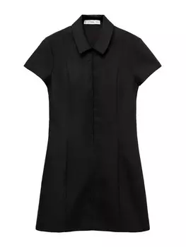Мини платье MANGO Dress CORTES, черный