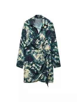 Мини платье MANGO Dress Cosmo, цвет reed/fir