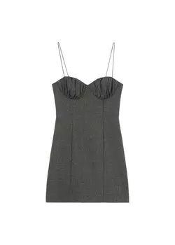 Мини платье MANGO Dress Geranio, серый
