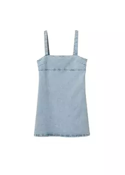 Мини платье MANGO Dress Kyomi, светло-синий
