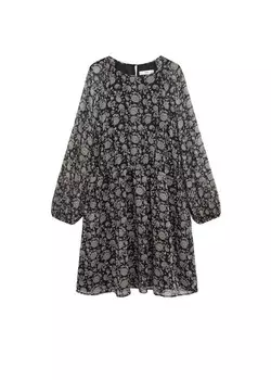 Мини платье MANGO Dress Maura, черный