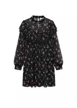 Мини платье MANGO Dress Nori, черный
