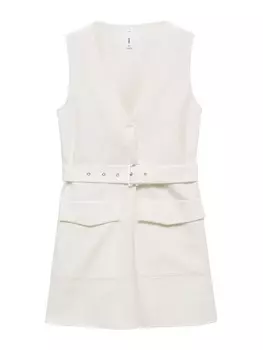 Мини платье MANGO Dress ROLI, светло-бежевый