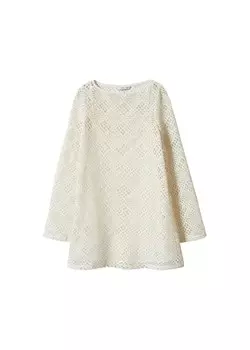 Мини платье MANGO Dress Sandrita, экрю