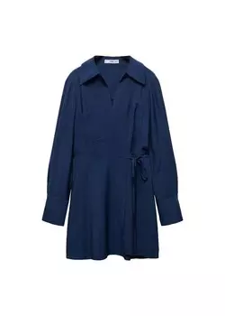 Мини платье MANGO Dress Vane, темно-синий