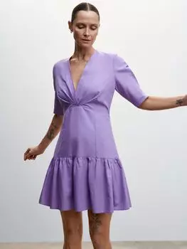 Мини-платье Mango Nati-H, фиолетовое