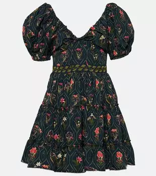 Мини-платье manzanilla pacfico из поплина Agua By Agua Bendita, мультиколор