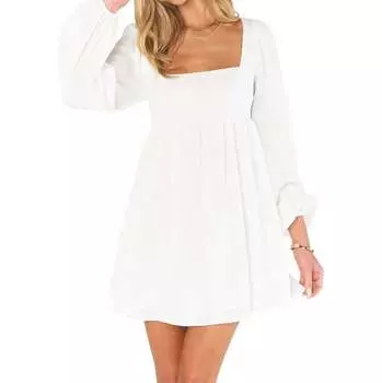 Мини-платье Marianna белого цвета с застежкой-бабочкой Show Me Your Mumu