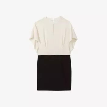 Мини-Платье Marlowe с драпировкой и цветными блоками Reiss, белый