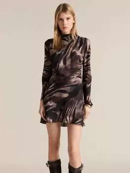 Мини-платье martina с принтом в виде зебры Mango, коричневый/разноцветный