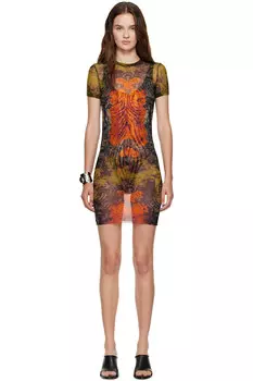 Мини-платье "mdaillon" Jean Paul Gaultier, оранжевый