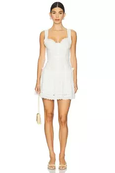 Мини-платье "Мечтательная маргаритка" от For Love & Lemons, white