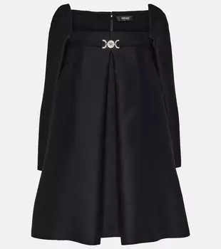 Мини-платье medusa '95 из шерсти и шелка Versace, черный