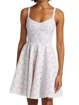 Мини-платье Michael Kors Collection с цветочным принтом sweetheart, белый