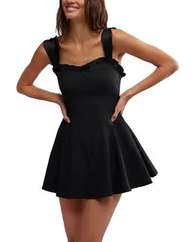 Мини-платье Midnight Magic Free People, черный