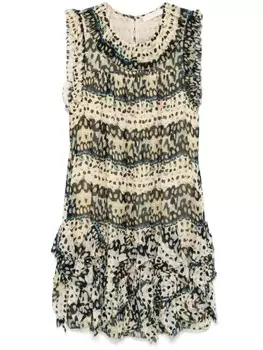 Мини-платье Мири Ulla Johnson, нейтральный цвет