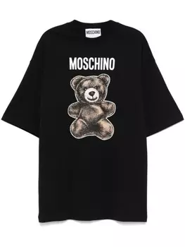 Мини-платье Moschino Teddy Bear, черный