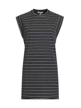 Мини-платье Muscle из джерси в полоску rag & bone, черный