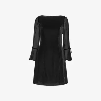 Мини-Платье Myla из бархата Whistles, черный