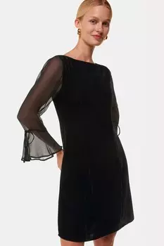 Мини платье Myla из бархата Whistles, черный