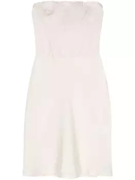 Мини-платье на бретелях крест-накрест Patrizia Pepe, бежевый