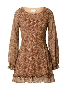 Мини платье NA-KD Dress Pamela x NA-KD, бежевый