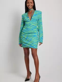 Мини платье NA-KD Dress, синий
