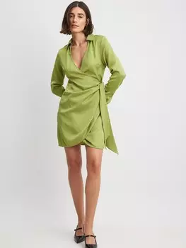 Мини платье NA-KD Dress, зеленый