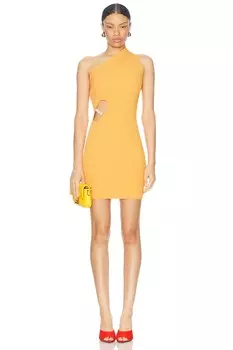 Мини-платье на одно плечо Moschino Jeans, желтый