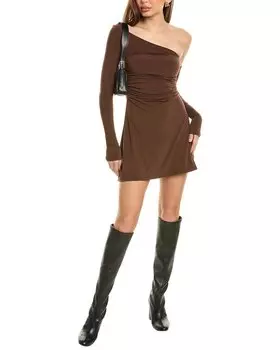 Мини-платье на одно плечо WeWoreWhat, фиолетовый