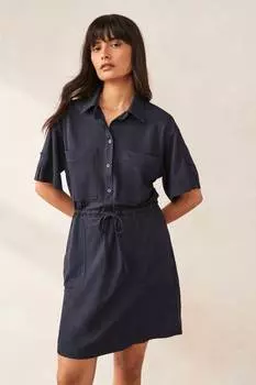 Мини платье на шнурке Next, синий