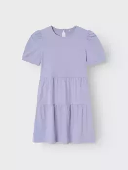 Мини-платье Name It "NKFVIVALDI SS DRESS", фиолетовый