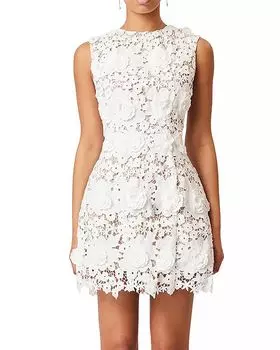 Мини-платье «Нарцисс» Elliatt, слоновая кость/кремовый