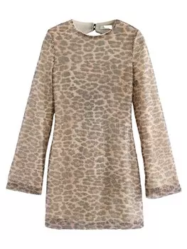 Мини платье Next Dress, коричневый
