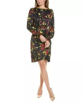 Мини-платье Nicole Miller со сборками, синий