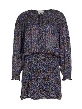 Мини-платье Noanne с цветочным принтом Isabel Marant toile, цвет midnight