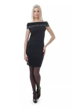Мини-Платье облегающее плечи Conquista, черный