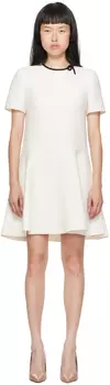 Мини-платье Off-White с бантом Valentino