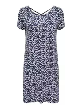 Мини-платье ONLBERA BACK LACE UP S/S DRESS JRS NOOS " Only, цвет Night Sky Aop:Summer Flower