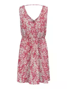 Мини-платье ONLNOVA LIFE VIS SARA STRING DRESS AOP " Only, коралловый