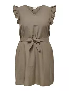 Мини платье ONLY Carmakoma Dress JUPITER, коричневый