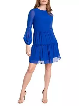 Мини-платье Paola с вырезом на спине Dress The Population, синий