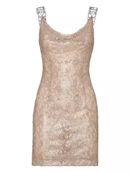 Мини-платье Philipp Plein Plein Love, розовый