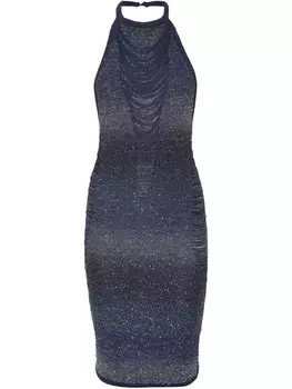 Мини-платье Philipp Plein, украшенное пайетками, синий