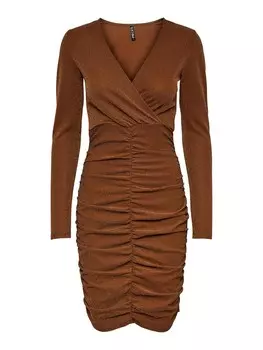 Мини платье PIECES Dress LINA, коричневый