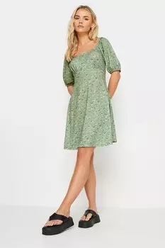 Мини-Платье pixiegirl с мелким цветочным принтом Pixiegirl Petite, зеленый