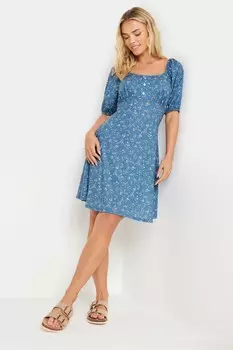 Мини-Платье Pixiegirl с принтом мелких цветочков Pixiegirl Petite, синий